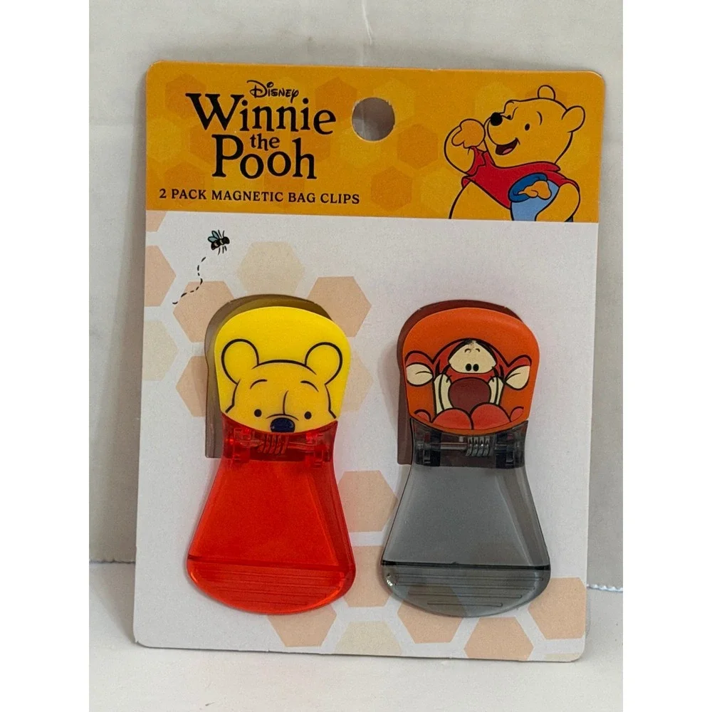 Disney Winnie the Pooh Tigger 2 Pack Magnetic Bag Clips Red Grey 0526A New